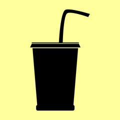 Obraz premium Drink sign. Flat style icon