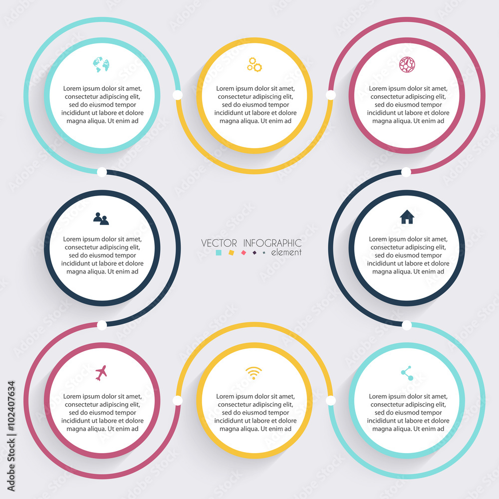 Wall mural vector colorful info graphics for your business presentations. c