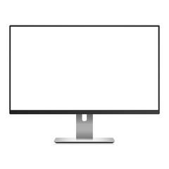 Computer Monitor with white blank screen Mockup