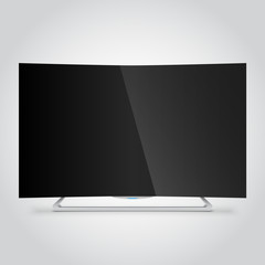Flat Smart TV Mockup with blank screen, flat screen lcd, realistic, vector