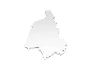 3D Karte Sachsen-Anhalt - Magdeburg