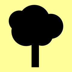 Tree sign. Flat style icon