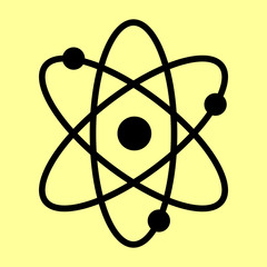 Atom sign. Flat style icon