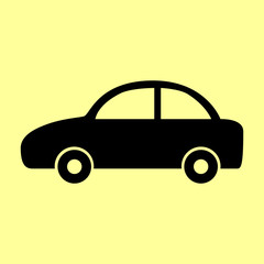 Car sign. Flat style icon