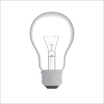 electric bulb on the white background