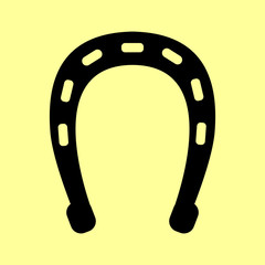 Horseshoe sign. Flat style icon