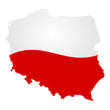 Fototapeta Poland country silhouette vector