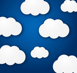 Obraz premium Clouds on a dark blue background vector