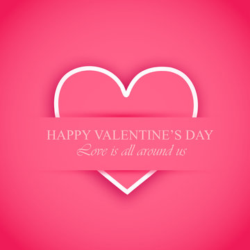 Valentine's day card vector