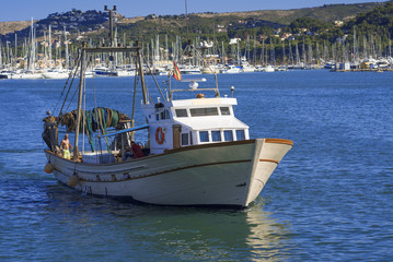 Fototapeta na wymiar fishing boat at Denia,Spain