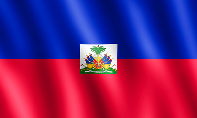 Flag of Haiti waving in the wind