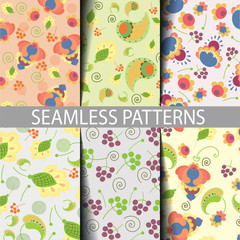 Seamless floral patterns