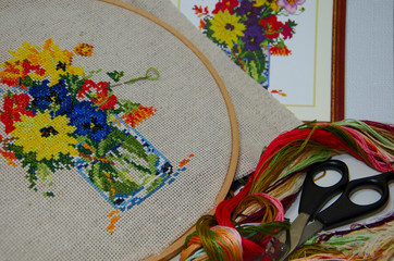 Cross stich and accessories