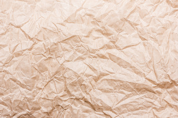 Brown crumpled paper background