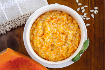 Pumpkin porridge with rice - traditional food