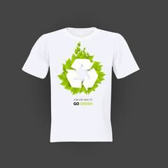 Green Eco Recycle T-shirt Design