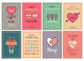 Happy Valentines Day or Wedding Cards Set - 102413030