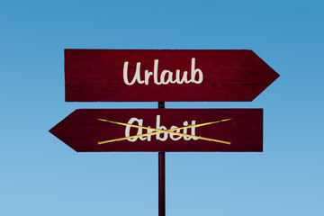 Schild 48 - Urlaub