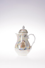 Floral Teapot on White