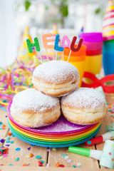 Frische Krapfen zum Karneval