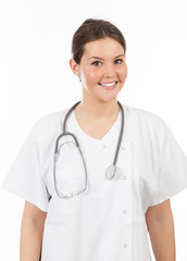 young smiling woman doctor or nurse