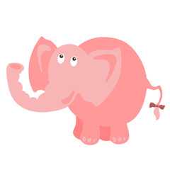 Isolated pink elephant