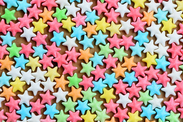 Various candy stars background