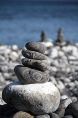 Stack of stones on a seashore