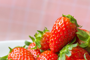 strawberries on fabric