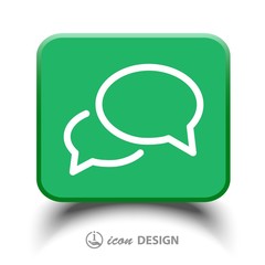 Pictograph of message or chat
