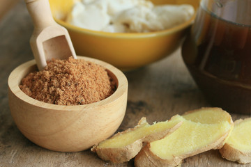 soybean curd and fresh ginger