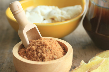 soybean curd and fresh ginger