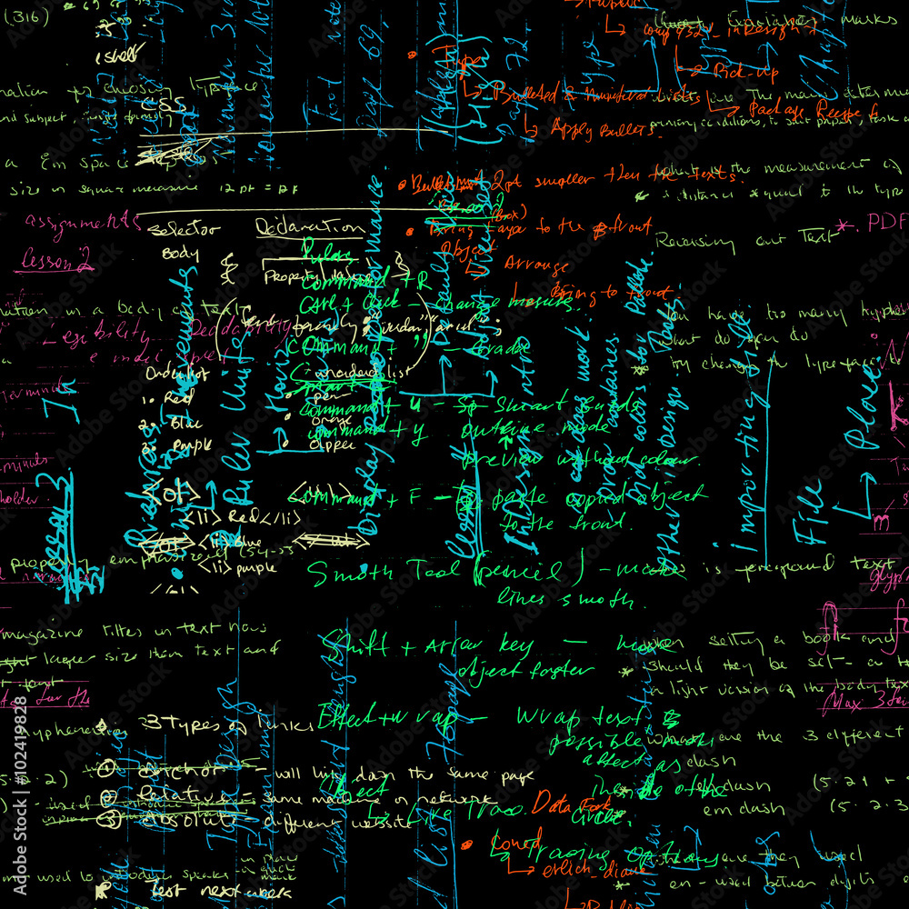 Poster seamless pattern with handwriting text. calligraphic english text