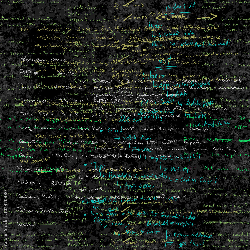 Poster seamless pattern with handwriting text. calligraphic english text