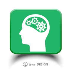 Pictograph of gear in head