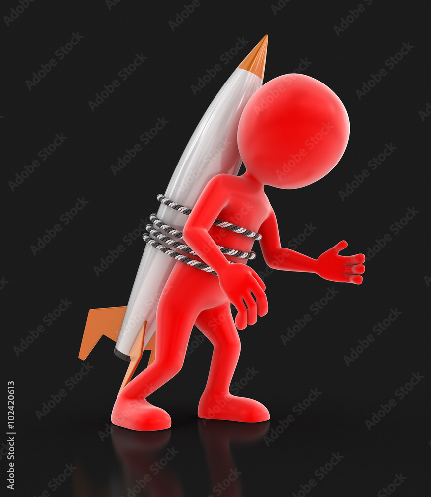 Poster rocket man. image with clipping path.