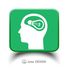 Pictograph of bulb concept