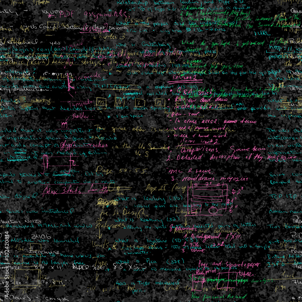 Poster seamless pattern with handwriting text. calligraphic english text