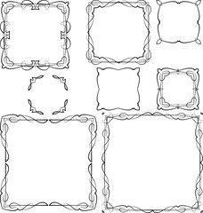 Pinstripe Graphics Corner, Border : Vinyl Ready