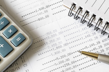 Desk office business financial accounting calculate