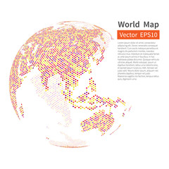 Dotted World Map Background. Earth Globe. Globalization Concept.