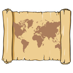Vector Scroll with World Map