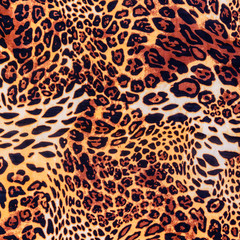 texture of print fabric striped leopard