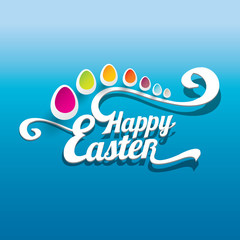 vector Happy Easter Typographical Background.
