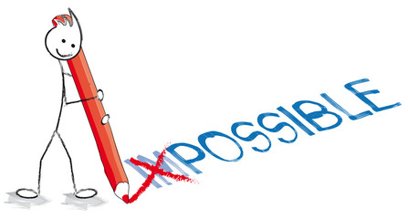 personnage qui barre impossible © Baillou