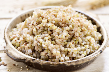 cooked buckwheat seeds