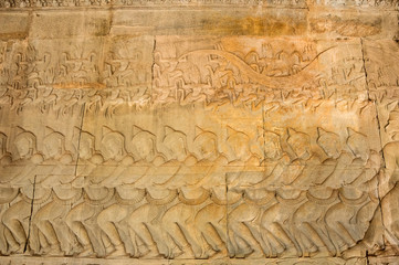 A Bas-Relief Statue of Khmer Culture