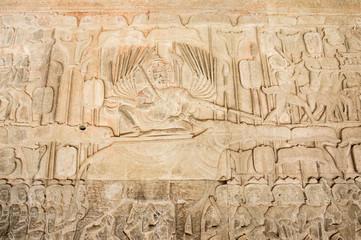 A Bas-Relief Statue of Khmer Culture