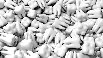 Obraz premium Pile of white teeth, abstract conceptual background