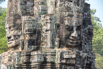 Obraz premium Buddha faces of Bayon temple